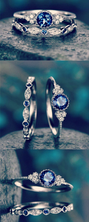 Luxury Crystal Ring 2Pcs/Set