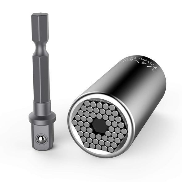 Universal Torque Wrench Head Power Drill Ratchet Bushing Set Tools
