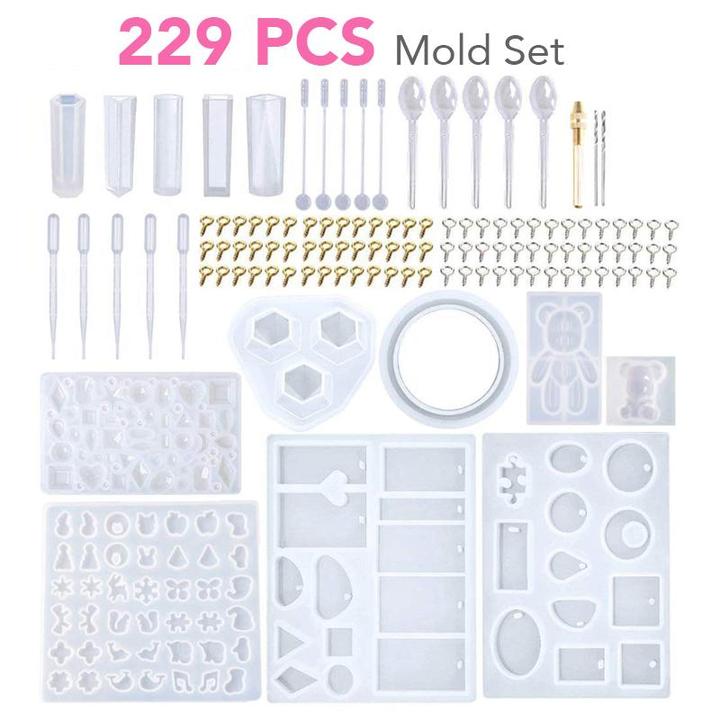 DIY Crystal Glue Jewelry Mold 83 Pcs Set