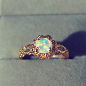 Opal Rose Gold Ring