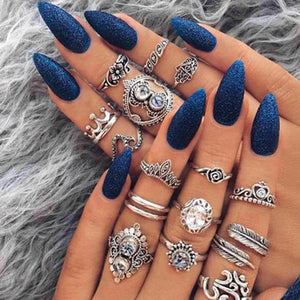 Chunky Boho Midi Ring Sets