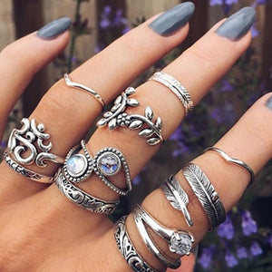 Chunky Boho Midi Ring Sets