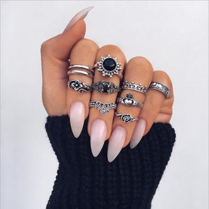 Chunky Boho Midi Ring Sets