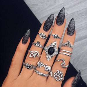 Chunky Boho Midi Ring Sets