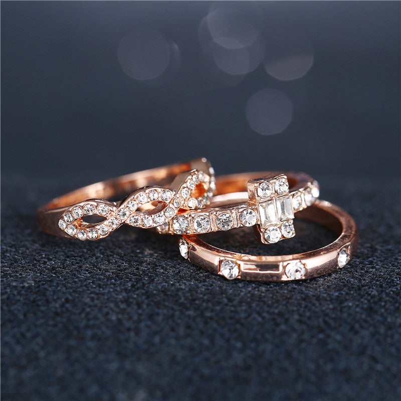 3Pcs/Set Engagement Rings