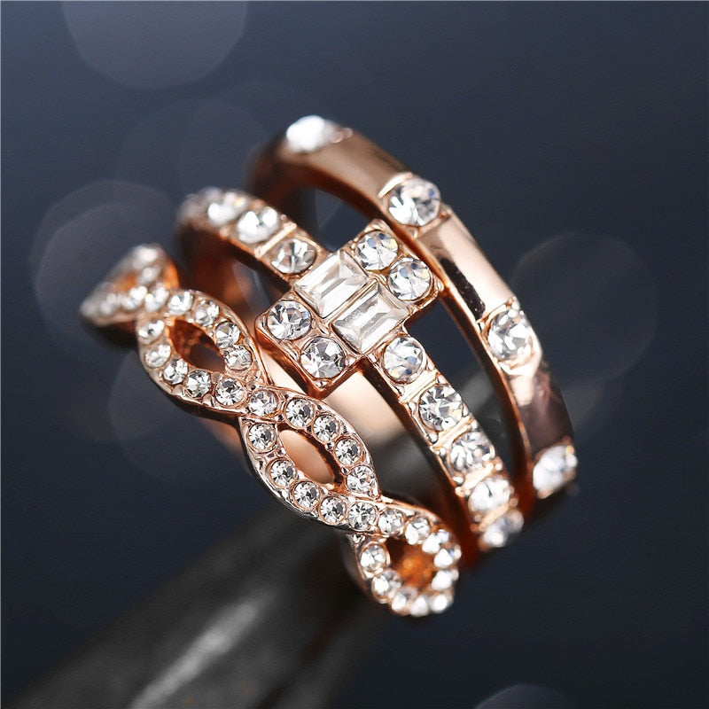 3Pcs/Set Engagement Rings