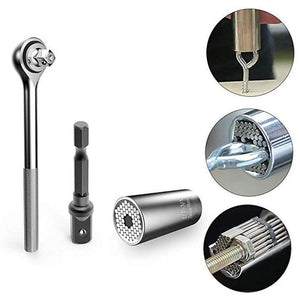 Universal Torque Wrench Head Power Drill Ratchet Bushing Set Tools