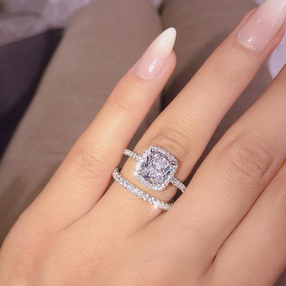 Fashion Engagement Zircon Crystal Ring